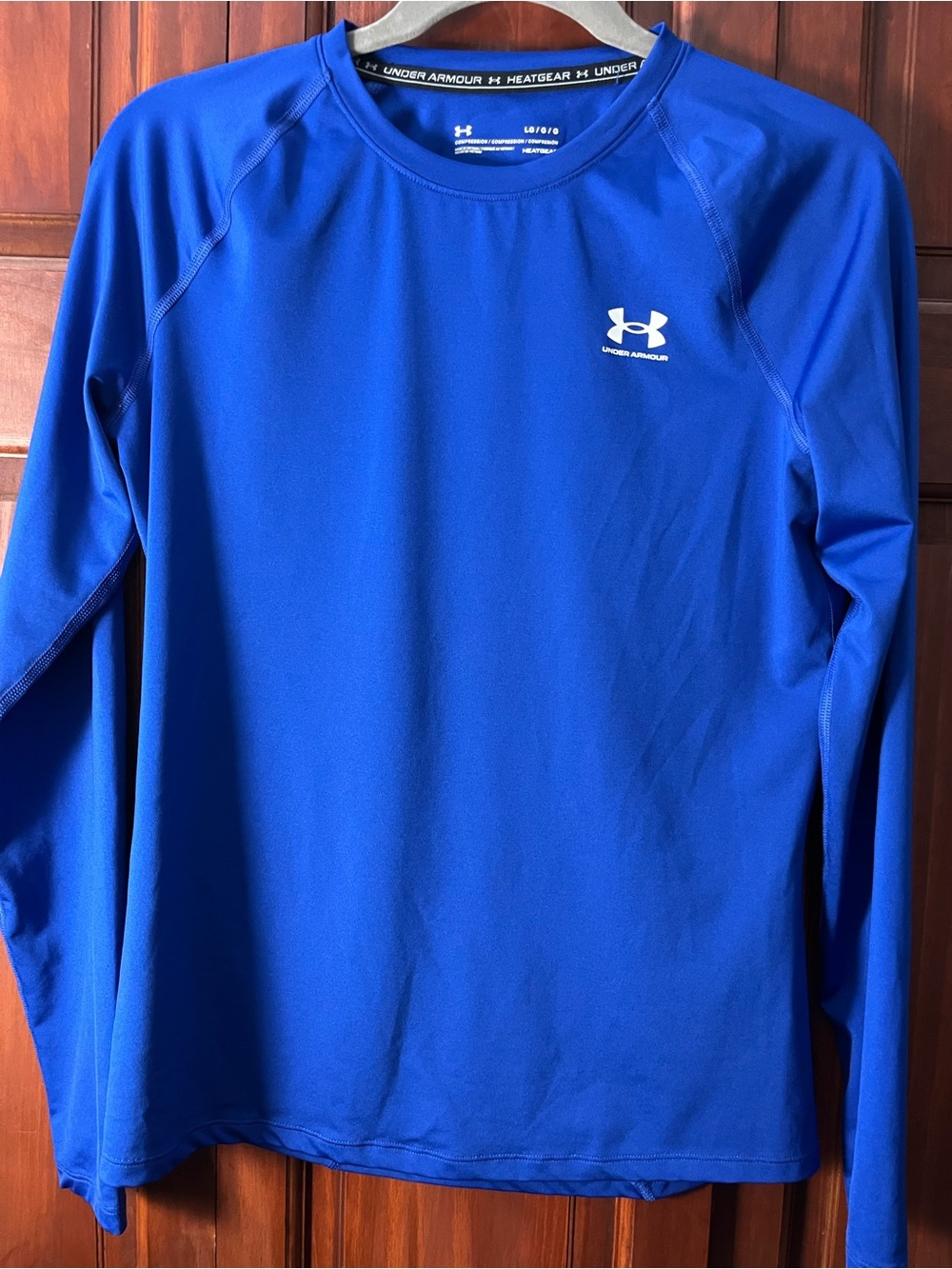 Under Armour Women’s HeatGear Long Sleeve Shirt - Royal Blue Large